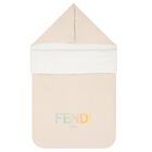 Beige & White Logo Baby Nest, 3, hi-res