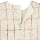 Girls Ivory Plaid Tweed dress, 1, hi-res