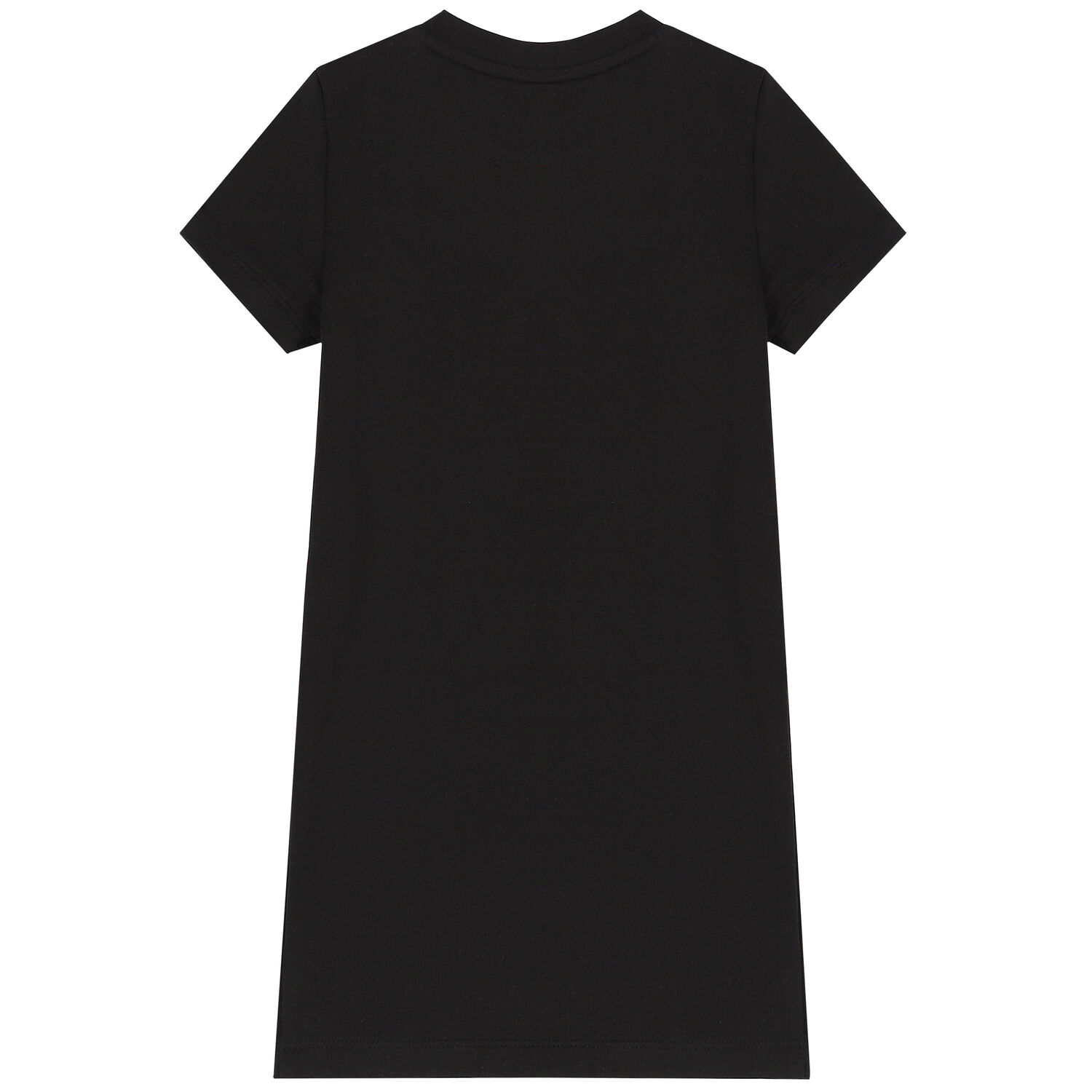 Girls Black Logo T-Shirt Dress, 1, hi-res