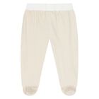 Baby Boys White & Beige Trousers Set, 1, hi-res