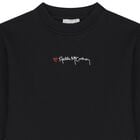 Girls Black Logo Sweatshirt, 1, hi-res