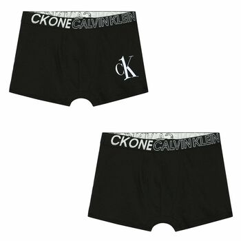 Boys Black Boxer Shorts (2-Pack)