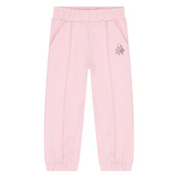 Younger Girls Pink Logo Joggers
