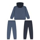 Boys Blue & Navy Blue Tracksuit Set (3 Piece), 2, hi-res