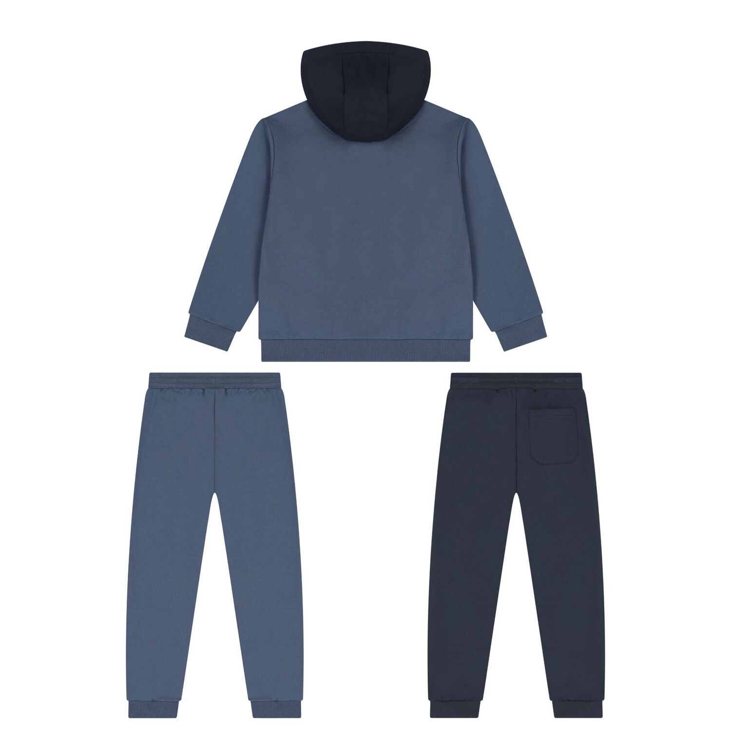 Boys Blue & Navy Blue Tracksuit Set (3 Piece), 2, hi-res