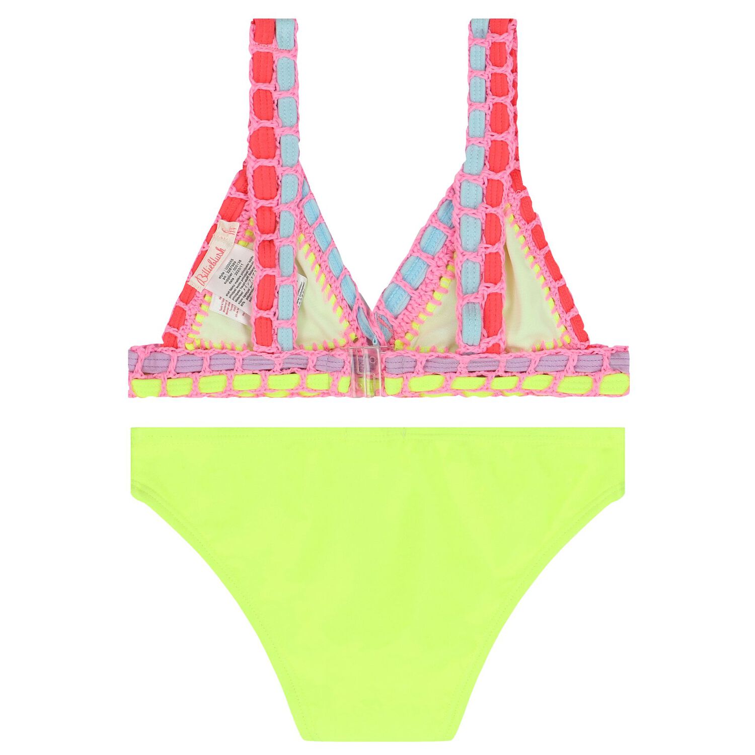 Girls Neon Yellow Bikini, 1, hi-res