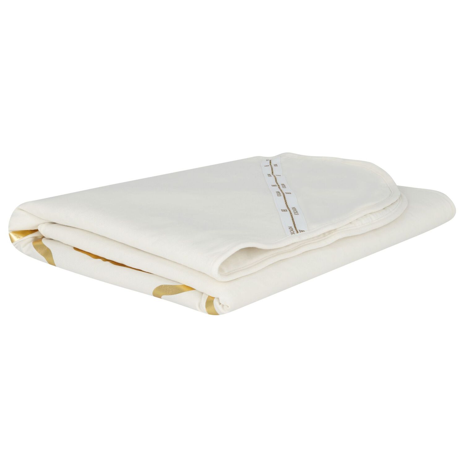 White & Gold Logo Baby Blanket, 1, hi-res image number null