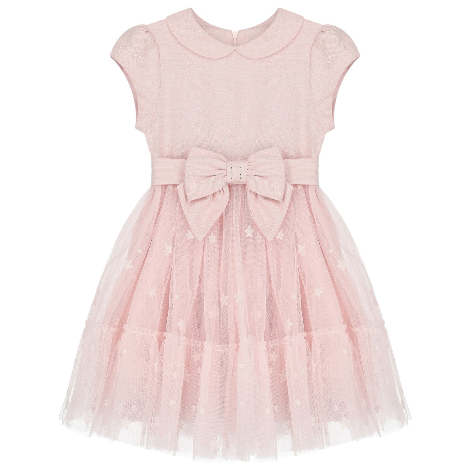 Girls Pink Tulle Star Dress, 1, hi-res image number null