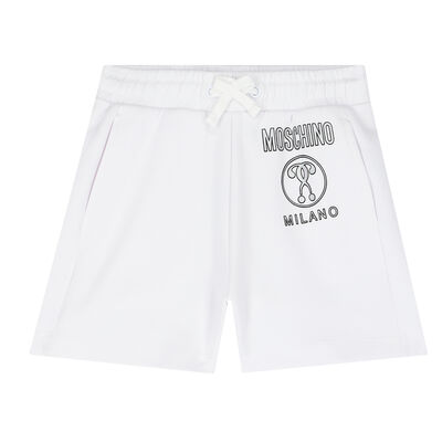 Boys White Logo Shorts