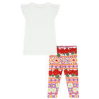طقم ليغتز بنات بالشعار باللون الأبيض والأحمر, 1, hi-res