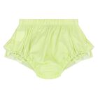 Baby Gilrs Pink & Green Ruffled Floral Dress Set, 1, hi-res