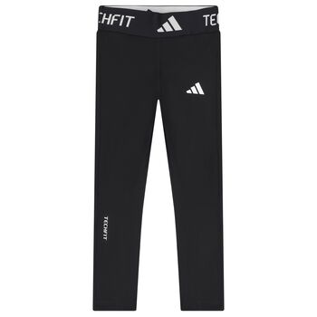 Girls Black Logo Leggings