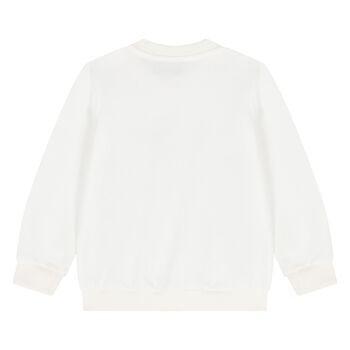 Younger White Teddy Bear Logo Sweatshirt