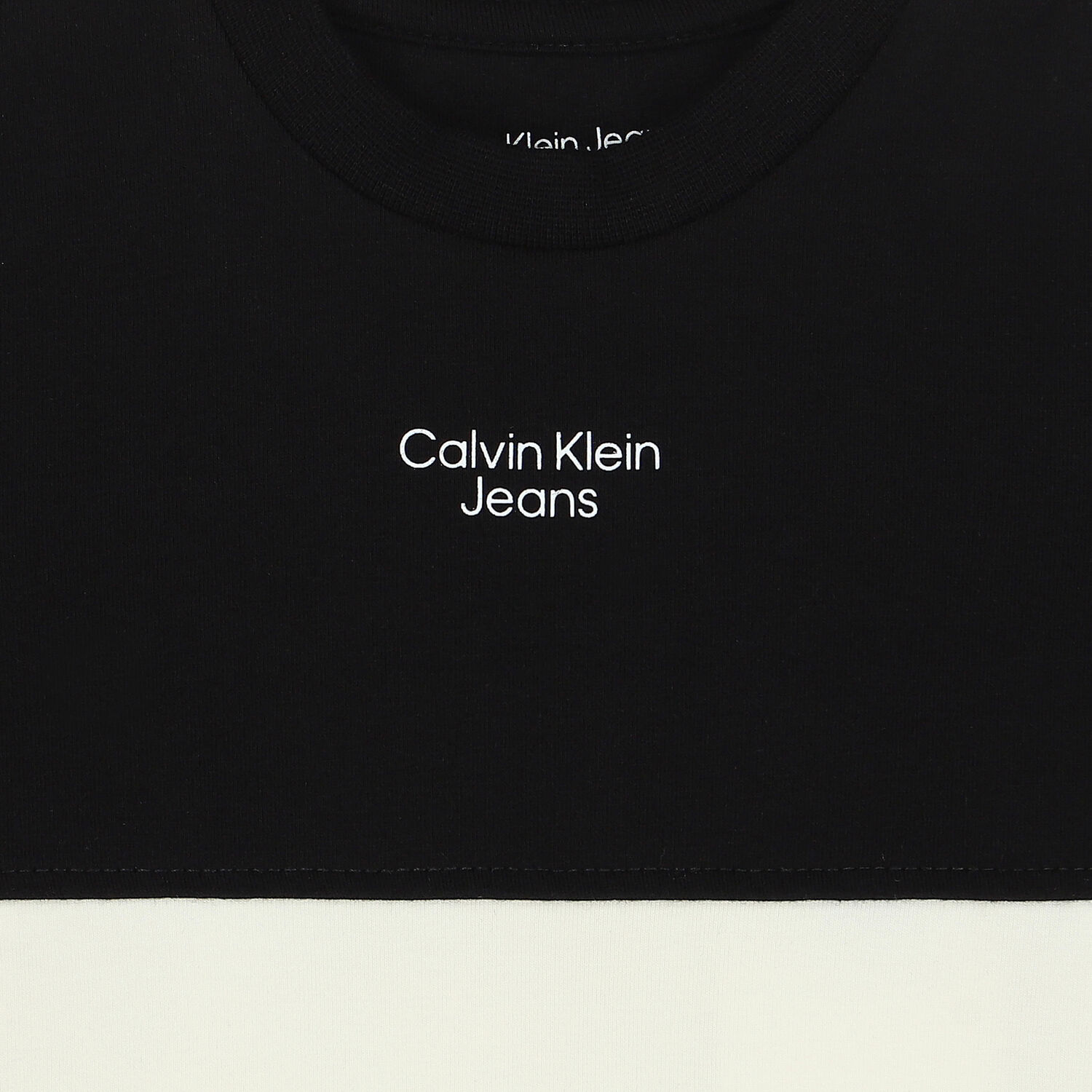 تيشيرت بالشعار باللون الأسود والعاجي للأولاد, 1, hi-res