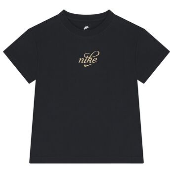 Girls Black Logo T-Shirt