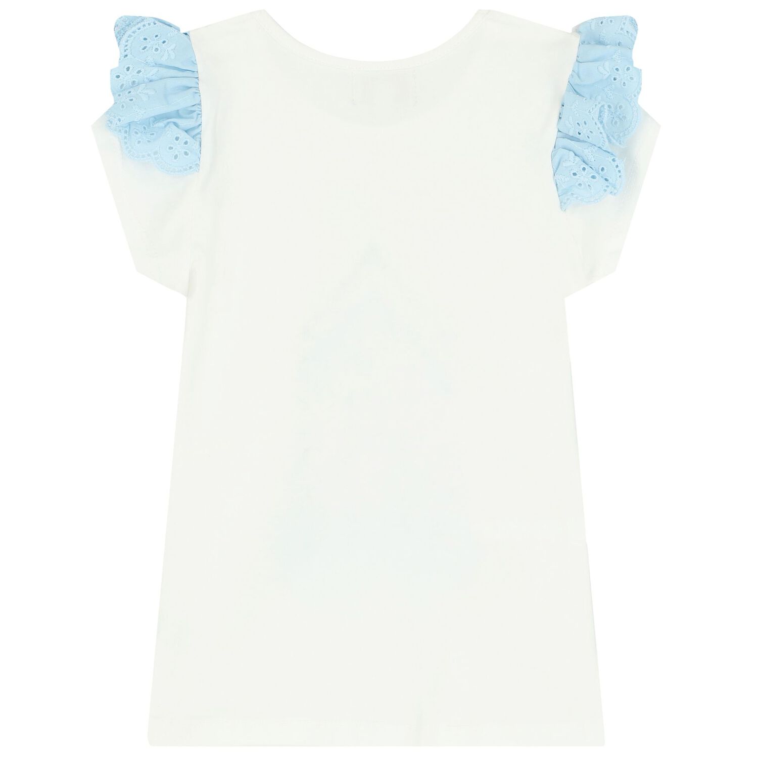 Girls Blue & White Broderie Anglaise Skirt Set, 2, hi-res image number null