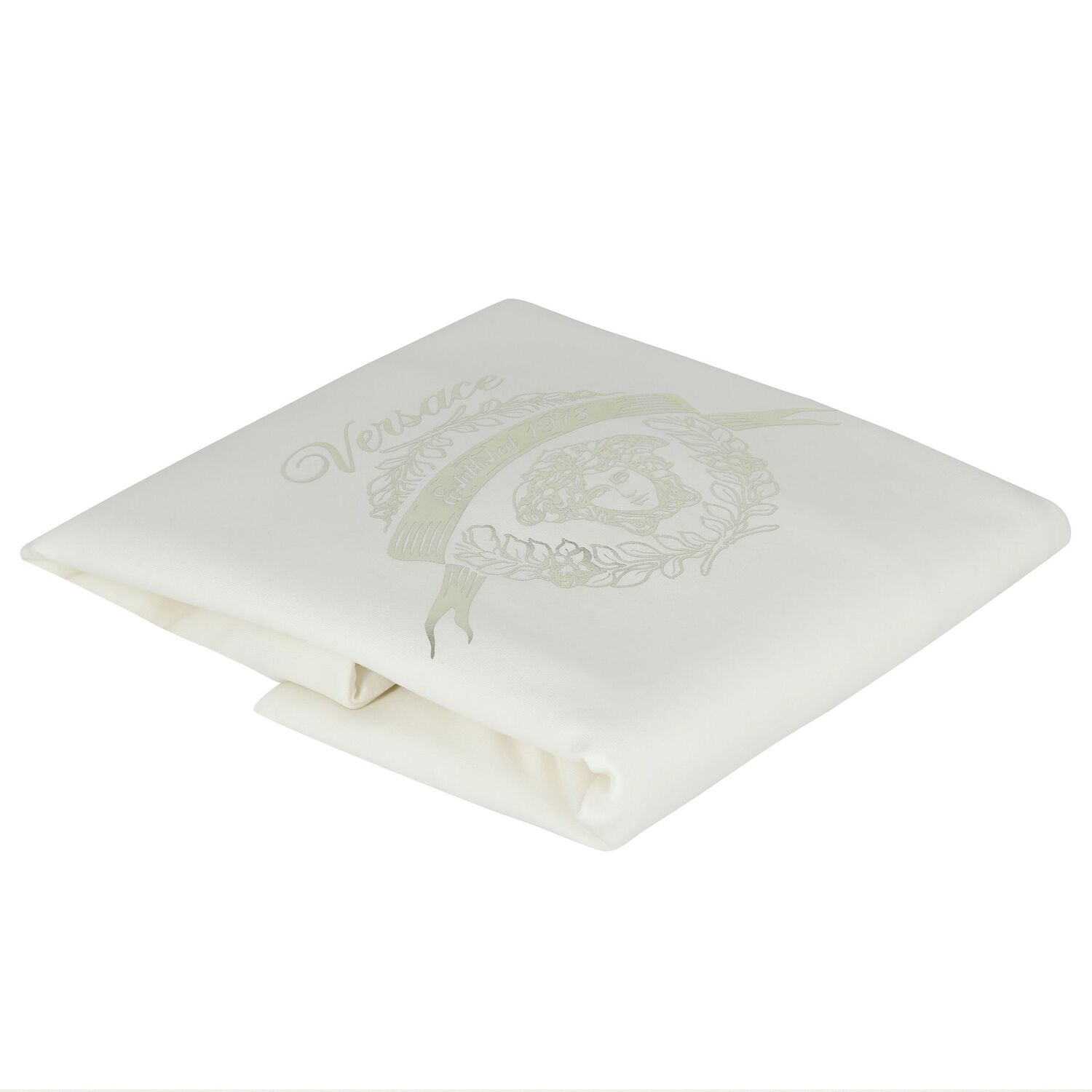 Ivory & Gold Medusa Logo Baby Blanket, 1, hi-res