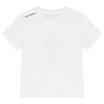 Boys White Ikonik Logo T-Shirt