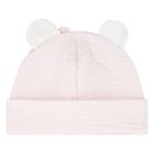 Baby Girls Pink Embroidered Hat, 1, hi-res