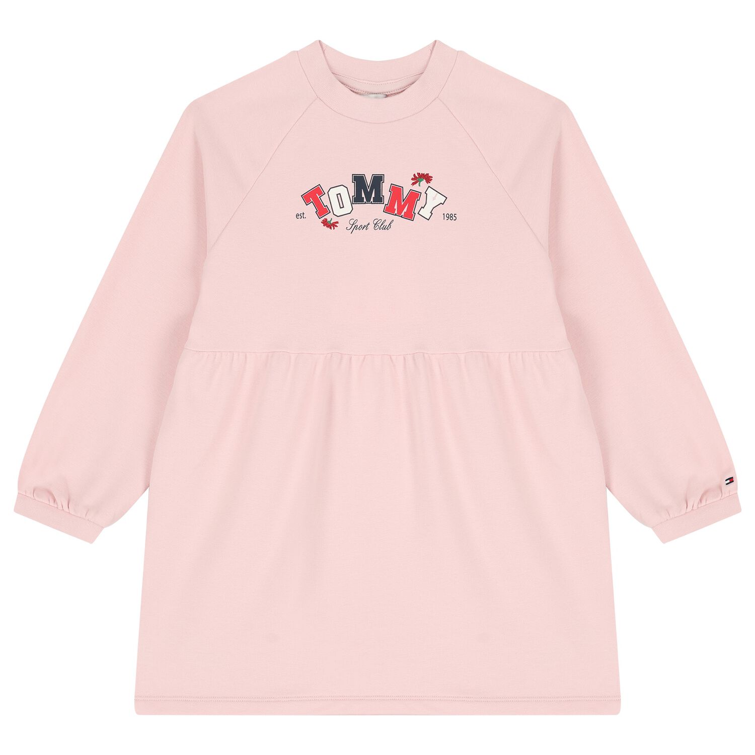 Girls Pink Logo Sweatshirt Dress, 1, hi-res
