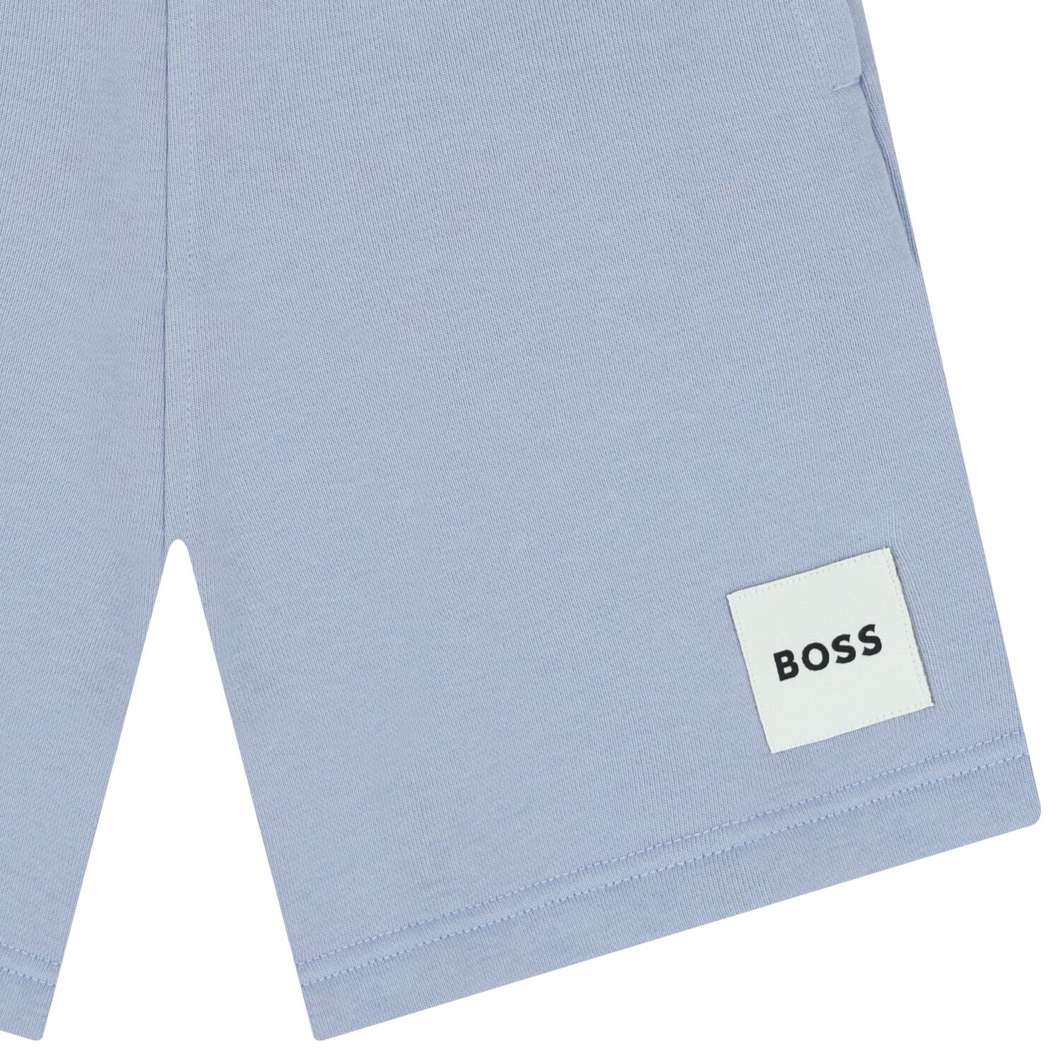 Boys Blue Logo Shorts, 1, hi-res
