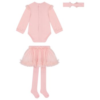 Baby Girls Pink Tulle Skirt Set