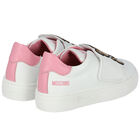 Girls White Embellished Teddy Logo Trainers, 1, hi-res