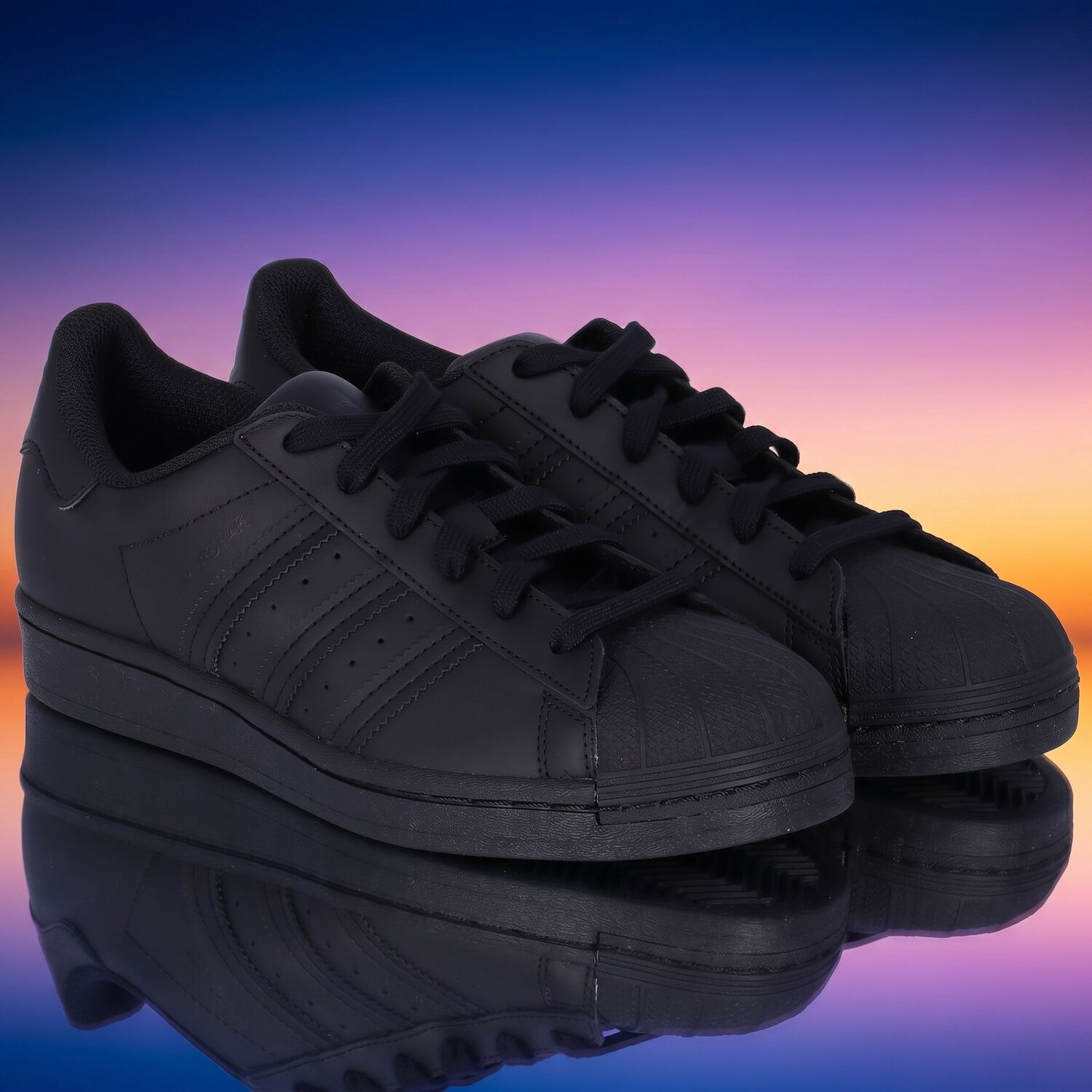 Black Superstar Trainers, 1, hi-res