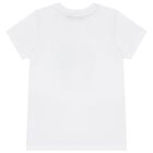 Boys White & Gold Logo T-Shirt, 1, hi-res