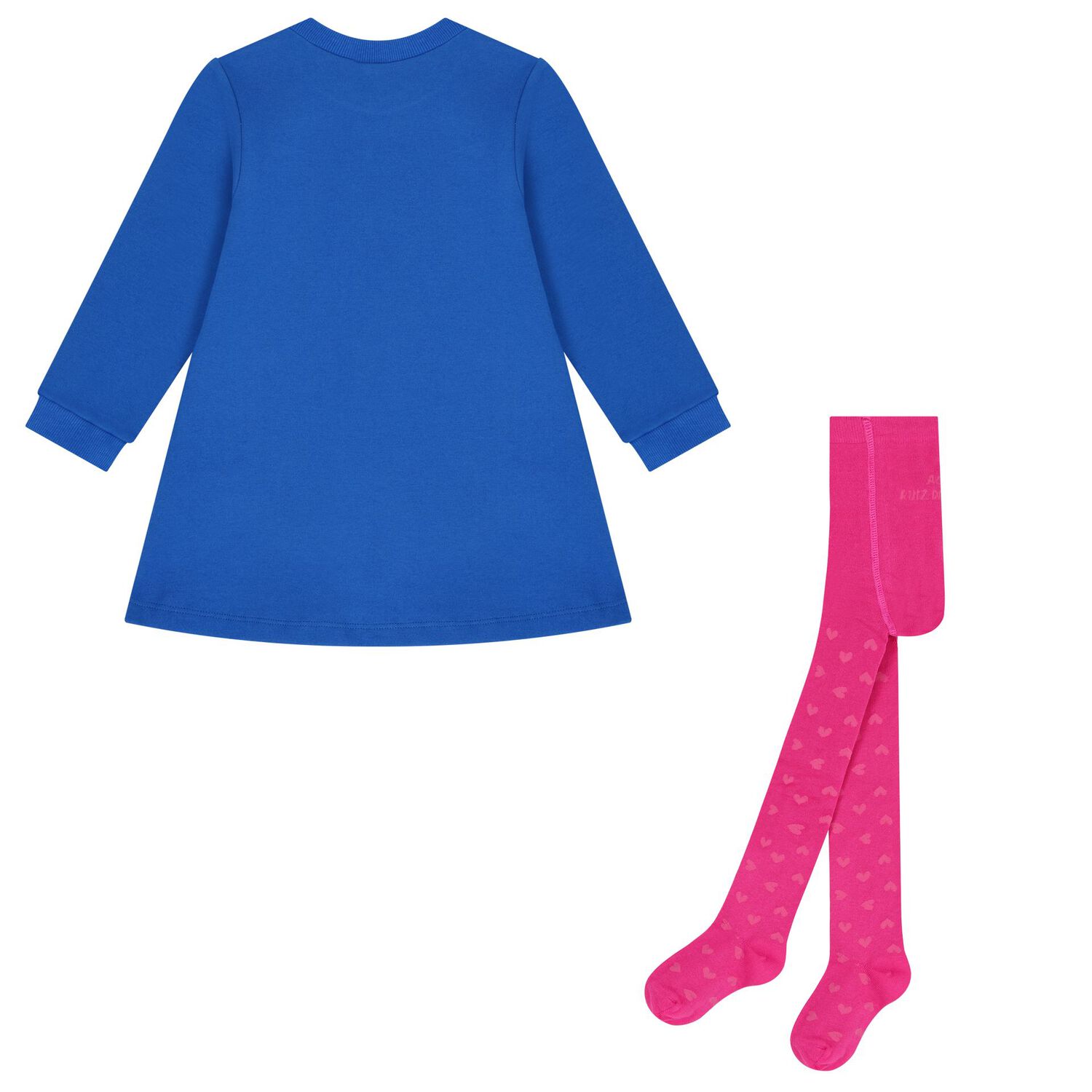 Girls Blue Heart Dress Set, 1, hi-res image number null