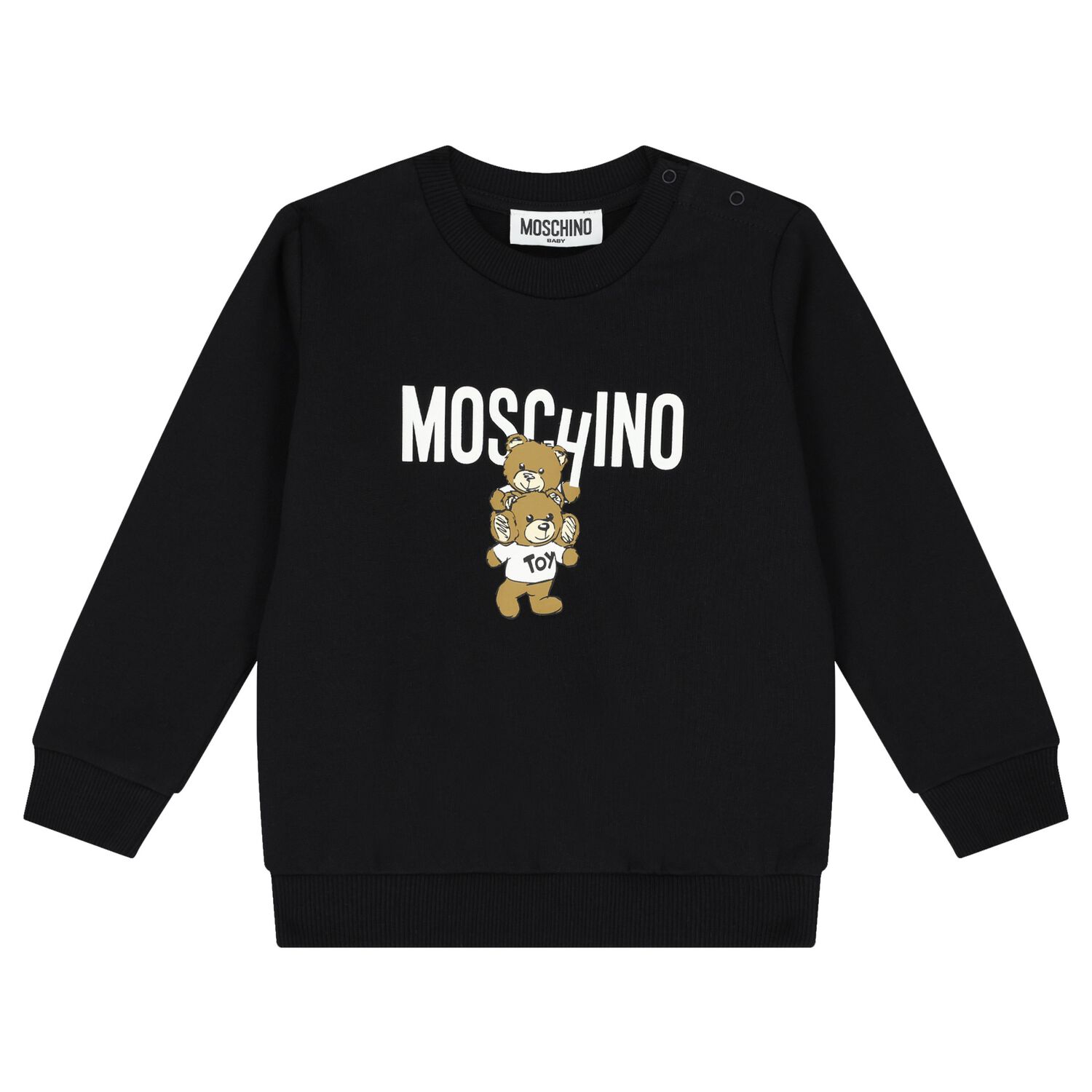 Black Teddy Bear Logo Sweatshirt, 6, hi-res image number null