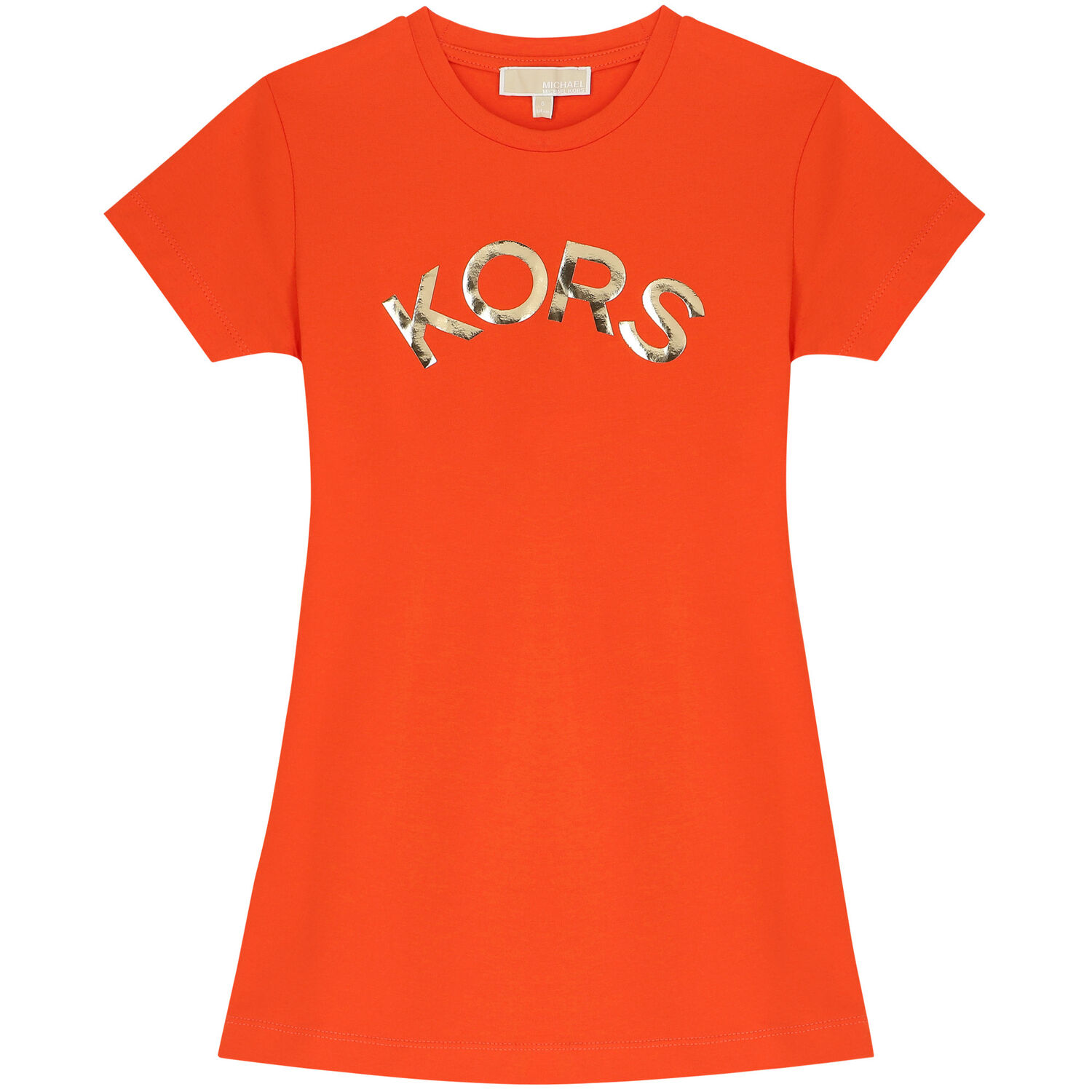 Girls Orange Logo Dress, 1, hi-res image number null