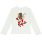 Girls Ivory Long Sleeve Top , 2, hi-res