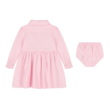 Baby Girls Pink Logo Dress Set