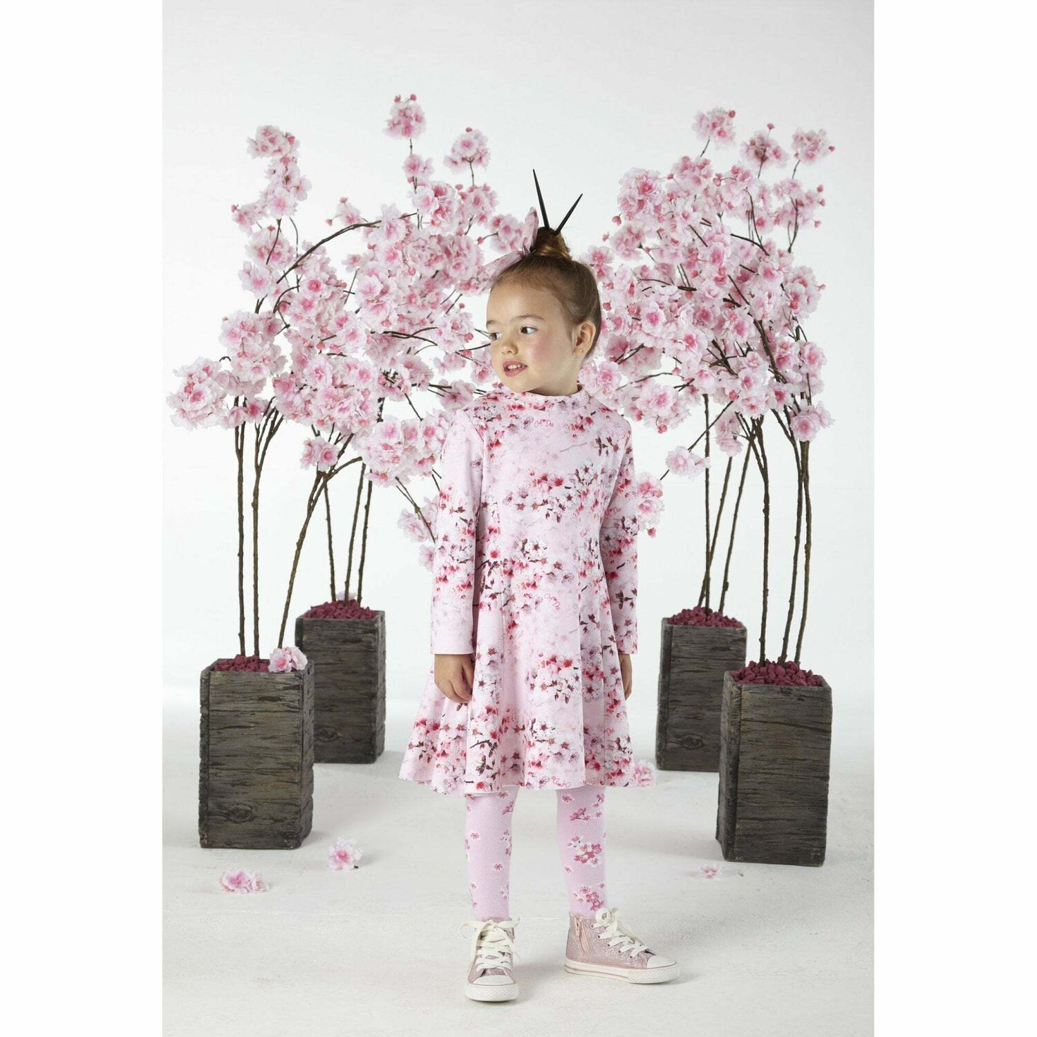 فستان بطبعة الزهور باللون الوردى, 1, hi-res