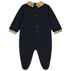 Baby Boys Navy Blue & Beige Geo Map Babygrow Gift Set, 1, hi-res