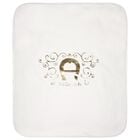 Baby Girls Ivory & Gold Logo Blanket, 1, hi-res
