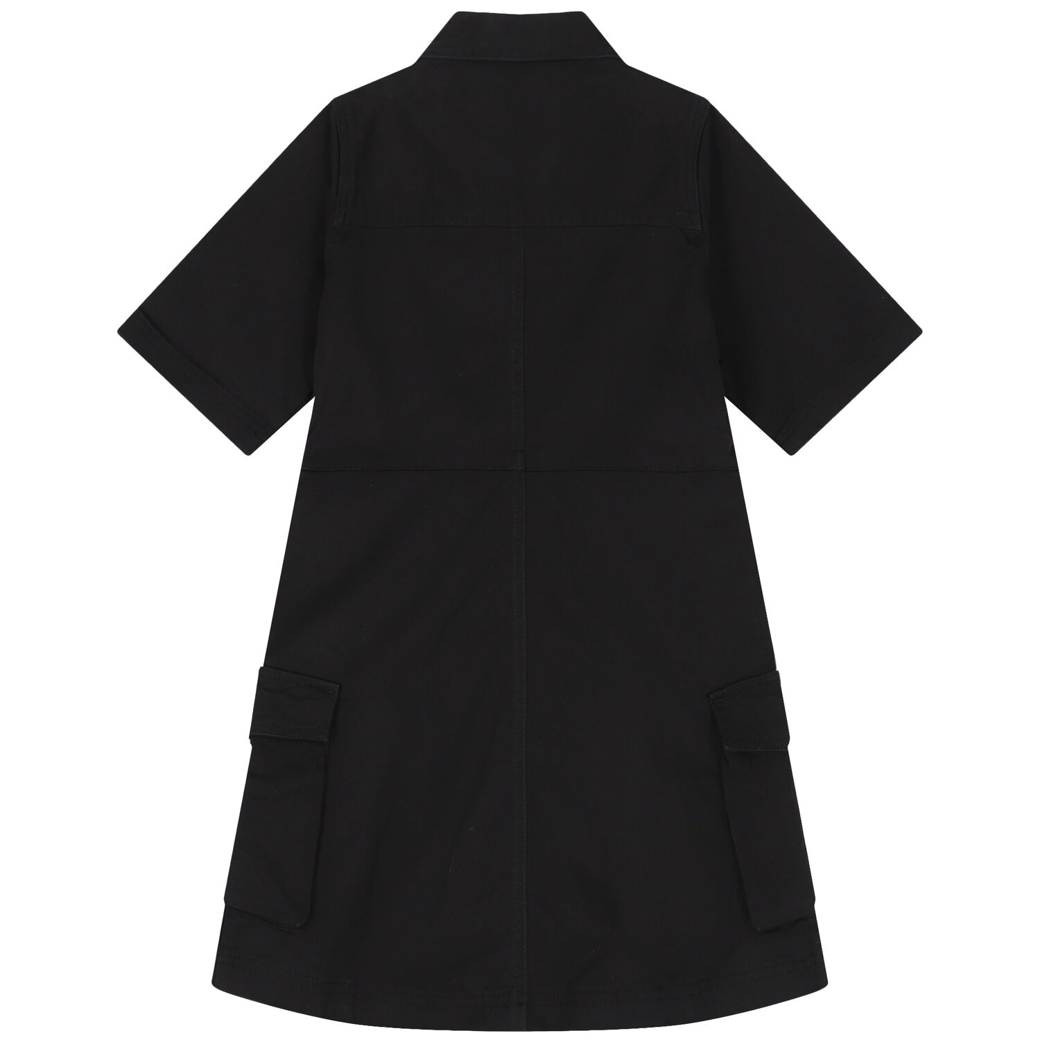 Girls Black Logo Zip-Up Dress, 1, hi-res image number null