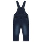 Younger Boys Blue Denim Dungaree, 1, hi-res