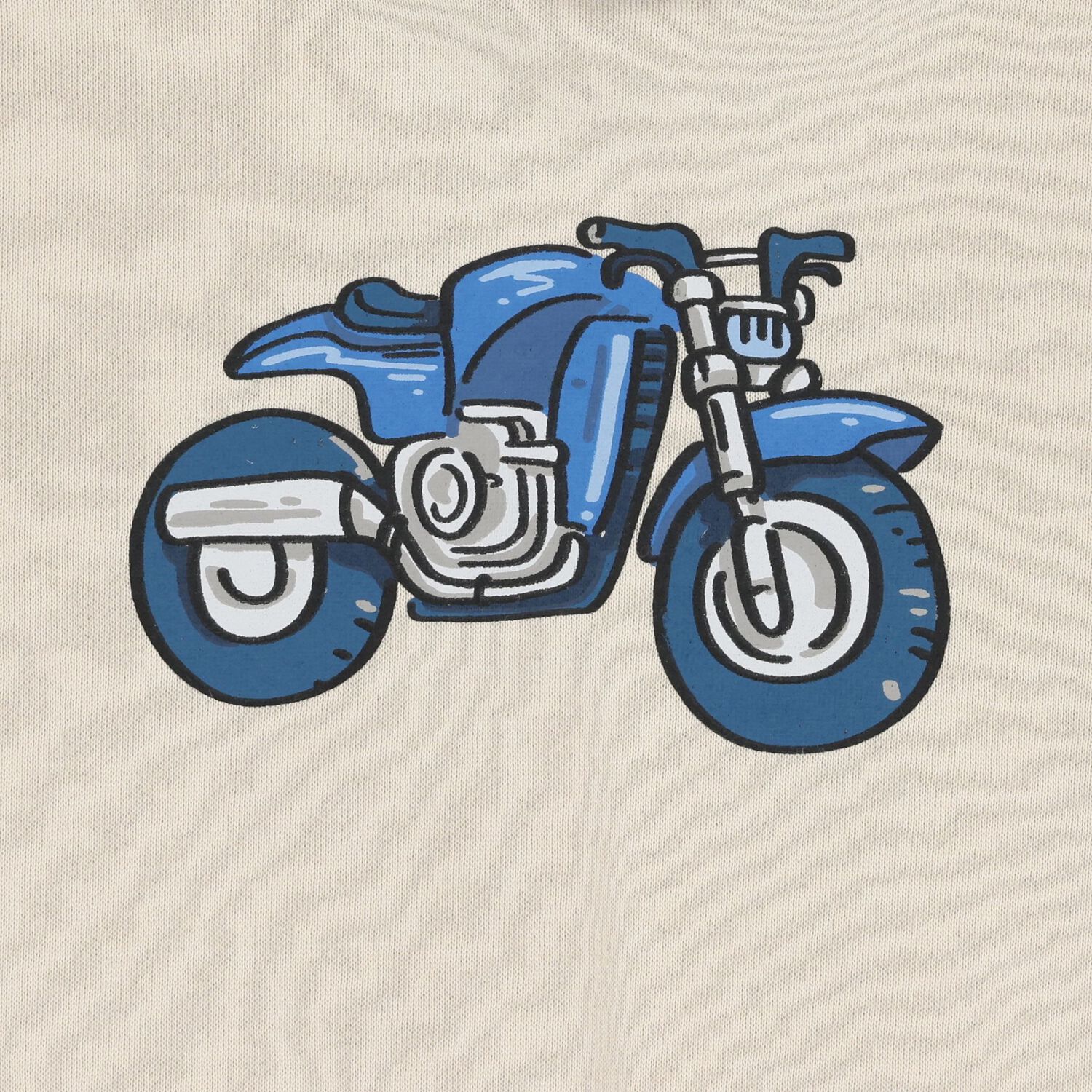 Boys Beige & Navy Blue Motorbike Tracksuit, 1, hi-res