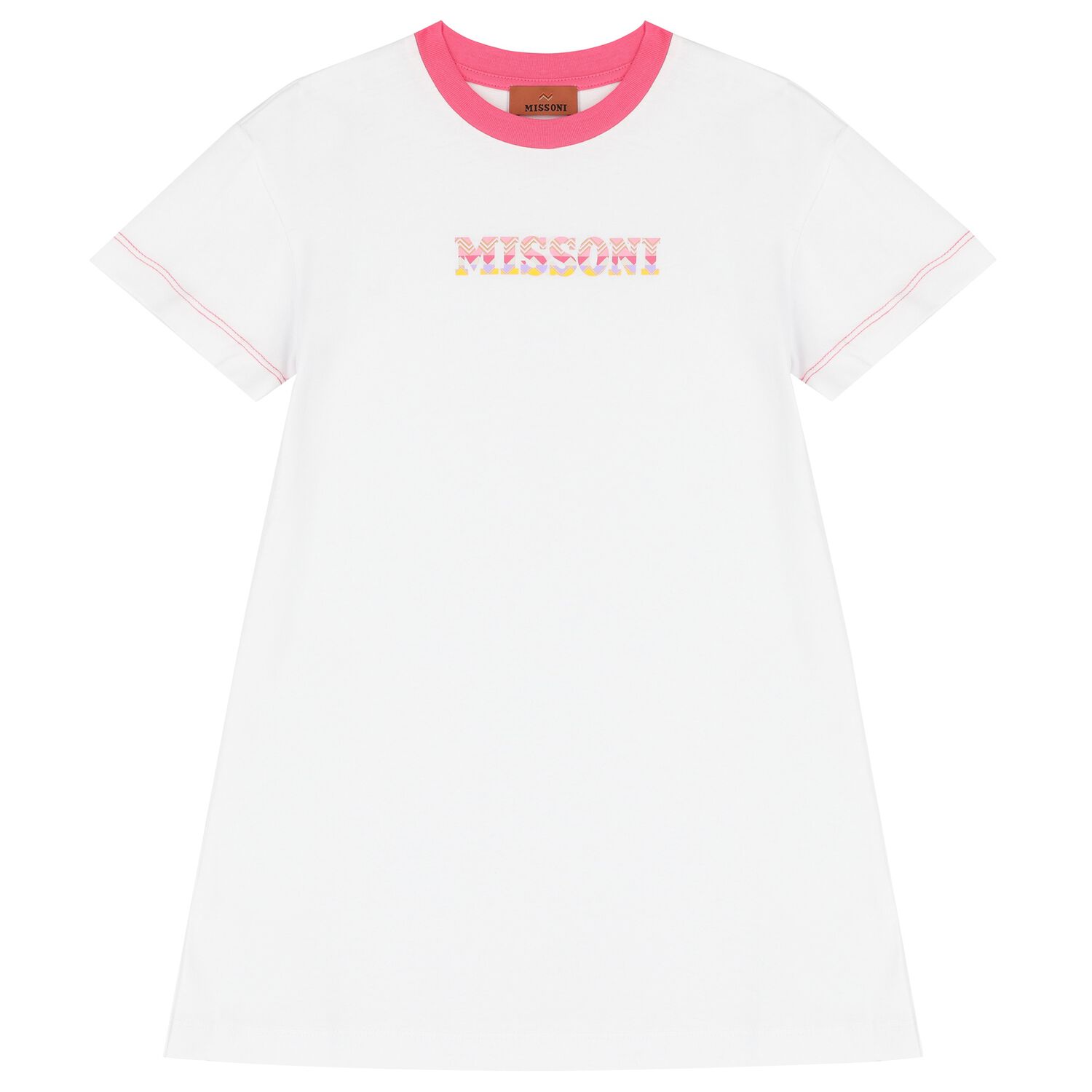 Girls White Logo Dress, 1, hi-res image number null