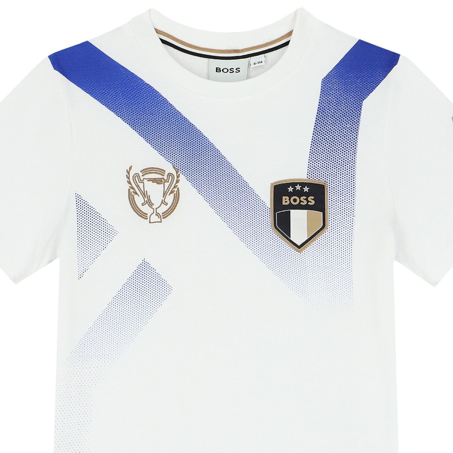 تيشيرت أولاد بالشعار باللون الأبيض , 1, hi-res image number null