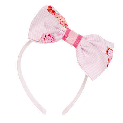 Girls Pink Bow Headband