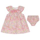 Baby Girls Pink Liberty Floral Dress Set, 1, hi-res