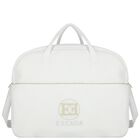 Baby Girls White Logo Changing Bag, 1, hi-res