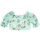 Girls Green Floral Skirt Set, 1, hi-res