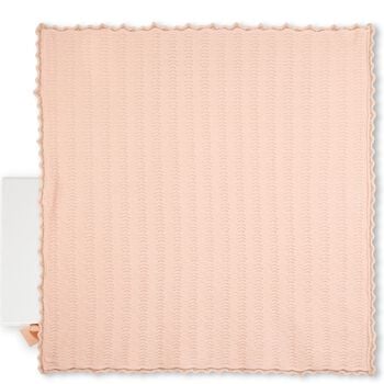 Baby Girls Pink Pointelle Knit Blanket