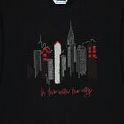 توب بنات باكمام باللون الاسود , 1, hi-res