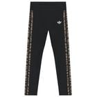 Girls Black Logo Leggings, 1, hi-res