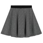 Girls Black & White Logo Skirt, 1, hi-res